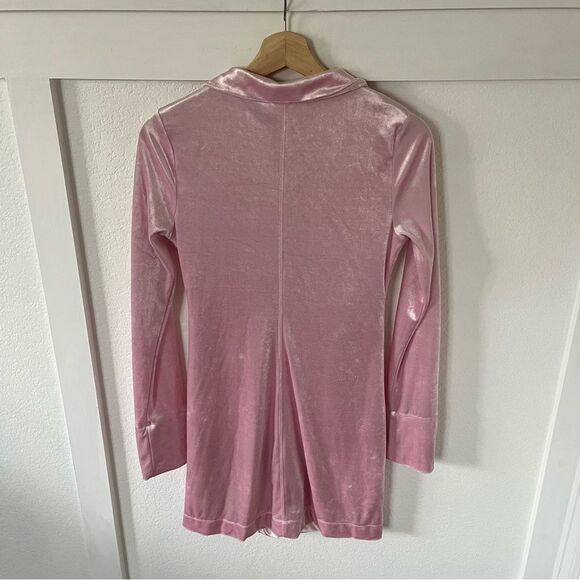 Free People Women's XS Shayla Velvet Ruched Mini Dress. - Picture 7 of 11